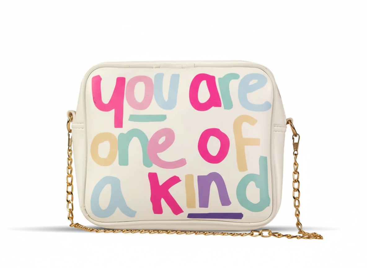 Elite Excel "You Are One Of A Kind" Multicolor Graphic Crossbody Bag